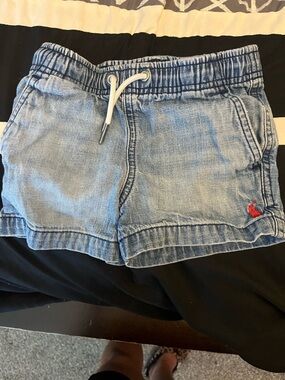 Polo by Ralph Lauren Light Blue Denim Drawstring Kids Shorts